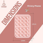 SUCKY Silicone Suction Phone Case Adhesive Octo Cup Buddy Mount - Anti-Slip Holder, Hands-Free Phone Accessory for iPhone and Android - Sticky Grip for Selfies, Videos - Chalk Pink