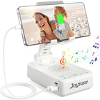 Gifts for Men Women, Bluetooth Speaker Phone Stand with Charging Function 360° Rotable Adjustable Cell Phone Holder HD Surround Sound for Desk Fits All Phones,Tablet (White)