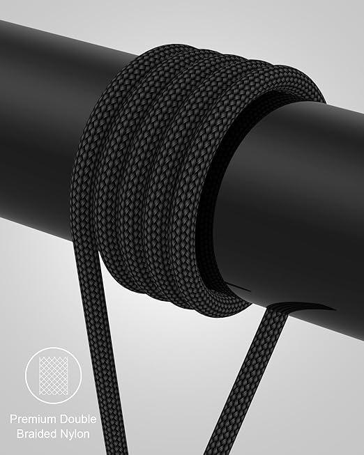 ZBF Magnetic Charging Cable 3A Fast Charging (4-Pack, 3.3/3.3/6.6/6.6 ft) 3 in 1 Magnetic Phone Charger, 480Mbps Data Transfer, USB A to Type C Charger Cable for USB-C/IproductMicro USB Device(Black)