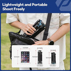 Fotopro Mini Tripod with Ball Head Phone Mount Detachable Selfie Stick Folded only 8.6" Max Load up to 6.6 lbs FY-810 Blue