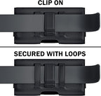 Holster for iPhone 16 16e Pro 15 14 13 12 11 10 XR Xs X, Samsung Galaxy S25 S24 S23 5G - Cell Phone Belt Holder Case with Clip - ID Card Magnetic Pouch - Black