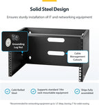 StarTech.com 6U Wall Mount Network Rack - 14 Inch Deep (Low Profile) - 19" Patch Panel Bracket for Shallow Server and IT Equipment, Network Switches - 44lbs/20kg Weight Capacity, Black (WALLMOUNT6)