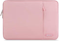 MOSISO Laptop Case 16 inch, 15-15.6 inch Laptop Sleeve Compatible with MacBook Pro 16 M4 M3 M2 M1, HP Acer Dell Lenovo ASUS Notebook, Polyester Vertical Computer Sleeve Bag with Pocket, Pink
