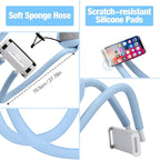 Moko Neck Phone Holder, Lazy Gooseneck Phone Pillow Holder Bracket,360°Rotation Universal Mobile Phone Tablet Stand for 4"-11" Devices, fits iPhone 12/12 Pro Max, Galaxy S21,iPad Air/Pro 11, Blue