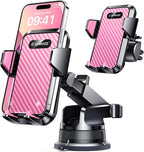 VANMASS [2024 Upgrade Phone Holders for Your Car [Super Suction Cup] Cell Phone Mount Car Dashboard Window Vent Desk Fit for iPhone 15 Pro Max 14 13 Universal Handsfree Automobile Vehicle Cradle，Pink