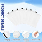 Jetec 32 Pcs Mesh Zipper Bags Toy Storage Bikini Organizer Bag Bolsas Para Guardar Trajes De Baño Waterproof Zipper Reusable Pouch Puzzle Multipurpose for Storage Office(White,7.5 x 5 Inch)