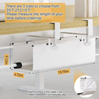 Under Desk Cable Management Tray 15.7" - No Drill Computer Wire Organizer Cable Tray, Cord Hider Clamp Mount with 16X Cable Ties PC Cables Management Cord Holder for Office/Home (Upgrade Fabric,White)