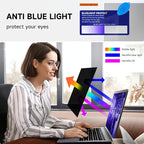 Mamol Laptop Privacy Screen 17 Inch for 16:10 Widescreen Display, Anti Blue Light Glare Filter, Removable Screen Shield, Anti-Scratch Screen Protector