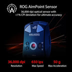 ASUS ROG Keris Wireless Aimpoint Gaming Mouse – Right-Handed Ergonomic, 75g, Tri-Mode Connectivity, 42K DPI, up to 119Hr Battery, PC/Mac Support - Black
