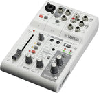 Yamaha AG03MK2 White 6-Channel Live Streaming Loopback Mixer/USB Interface with Steinberg Software Suite