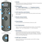 AODELAN for Canon Rechargeable Wireless Shutter Release Camera Remote Control Zoom Focus Compatible with R50,G7X Mark III,R6 Mark II,R5,R6,M6 Mark II,M200,M50,90D,200D,Replace Canon BR-E1(Black)