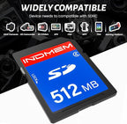 INDMEM SD Card 512MB, 6 Packs Class 4 512MB Flash Memory Card MLC Standard Secure Digital Cards Camera Cards