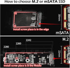Dogfish mSATA SSD 120GB 3D NAND TLC SATA III 6 Gb/s, mSATA (30x50.9mm) Internal Solid State Drive - Compatible with Desktop PC Laptop - (MSATA 120GB)