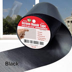 HA SHI Screen Repair Kit for Windows or Doors (4" x 15FT, Black) 3-Layer Strong Adhesive Tape, Made in Korea, Ease-Installation Fiberglass Covering Mesh