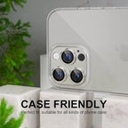 Choiche Compatible for iPhone 16 Pro/iPhone 16 Pro Max Camera Lens Protector, Bling Camera Cover with 9H Tempered Glass Lens Screen Protector Metal Ring Accessories (Titanium Natural)