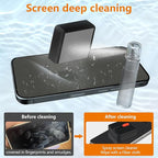 Cell Phone Cleaning Kit, iPhone Cleaning Kit for Charging Port Cleaner Keyboard Cleaning Kit for Airpods/Android/USB C/Earbuds/Laptop/iPad/Camera Lens with Stylus Pen, SIM Tool, Screen Brush(Black)