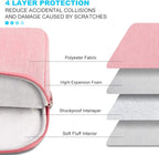 Lacdo 13 inch Laptop Sleeve Case for 13 inch New MacBook Air M4 A3240 2025, M3 A3113, M2 A2681, M1 A2337 | 13" MacBook Pro M2/M1 A2338 A2251 A2289 | 13" iPad Air M3/iPad Pro M4 Computer Bag, Peach