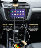 Short iPhone Charger Cable for Car, 2 Pack 3FT Coiled Lightning Cable [Apple MFi Certified] iPhone Charger Cord Compatible with iPhone 14/13/12/11 Pro Max/XS MAX/XR/XS/8/iPad/iPod/CarPlay-Gold