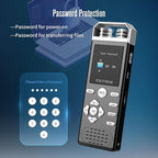 80GB Digital Voice Activated Recorder 1536KBPS Audio Voice Recorder with Playback Recording Device Dictaphone Sound Tape Recorder with Password Protection for Lectures,Meetings