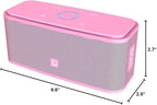 DOSS SoundBox Touch Wireless Bluetooth Speaker with 12W HD Sound and Bass, IPX5 Water-Resistant, 20H Playtime, Handsfree, Portable for Office, Home, Outdoor, Travel-Pink