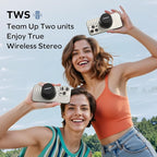 MOMAX Magnetic Portable Bluetooth Speaker - Mini Waterproof Shower Speaker with Bass, 12H Playtime, Outdoor Speaker True Wireless Stereo Pairing for Golf, Beach, Home, Travel, Gift Ideas