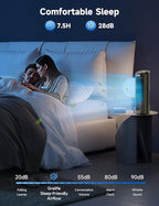 Grelife Tower Fan, Quiet Fans with Remote, for Bedroom, Living Room, Office, Tower Fan with Remote, 3 Speed Settings and Auto-off Timer, Compact Desktop Fan