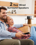 ULTIMEA 7.1 Surround Sound System for TV with Dolby Atmos, 460W Sound Bar for TV with 6.5" Subwoofer, APP Control, 4 Wired Surround Speakers, Home Theater Sound System, Poseidon D80 (2025 Upgrade)