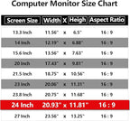 Computer Privacy Screen Protector 24 Inch with Hp Dell Acer Asus Samsung LG and More, Removable Security Shield Filter for 16:9 Aspect Ratio Monitor Like ViewSonic Sceptre AOC Koorui BenQ (24" Diagonal 16:9 1 Pack)