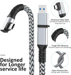 Link Cable 16FT VR Cable Compatible with Meta Oculus Quest 2/Quest 3S/Quest 3/Pro Pico, Nylon Braided Accessories and Gaming PC Steam VR, USB 3.0 Data Transfer Type C Cable, for VR Headset