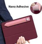 Doormoon Pencil Holder Compatible for iPad 2020/ Air/ 9.7 / Pro 10.5/12.9, Detachable Elastic Compatible for Apple Pencil 4th Gen Leather Sleeve Pocket Pouch, Pink Pink