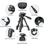 JOILCAN Mini Tripod for Camera, 25" Tabletop Camera Tripod, Portable Travel Tripod w/Phone & Tablet Holder, Lightweight Aluminum Tripods for DSLR Phone Spotting Scope