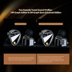 KZ Vader Pro in-Ear Monitors Gaming Earbuds, Triple Dynamic Driver IEM with 4 Tuning Switches, Clarity in All Frequency Stereo Sound Comfortable Noise Isolating Earphones for Stage and Studio (NMic)