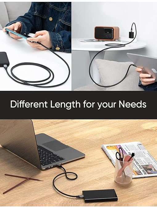 CableCreation USB C to USB A Cable 1FT,USB 3.1 USB 3.2 Gen2 10Gbps USB A to C Data Cable, Android Auto Cord 3A for USB C External SSD MacBook Pro iPad S21, iPhone 16/15 Pro Max Plus,0.3m