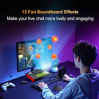 Podcast Equipment Bundle – Condenser Microphone with 3.5mm Audio Interface, Live Sound Card & Soundboard for PC, for Podcasting,Singing, Phone Streaming