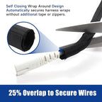 Braided Wire Loom Black Split Sleeving Mesh Woven for Automotive Wires/Audio Video Cable/Multi-Cable Strings (3/8" - 54 Feet)