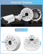 WEILAILIFE 【Compatible Almost All Cameras Type】 Universial Camera Junction Box Metal Universal Bullet Security Camera Junction Box Mount Bracket, Metal Indoor/Outdoor Camera Junction Box