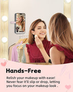 Magnetic Suction Phone Case Mount, Silicone Suction Cup Grip Stand for MagSafe Case, Hands-Free Phone Holder for iPhone 16/15/14 Pro Max, TikTok Videos, Selfies, Women Gift (Light Pink)911001A (Pink)
