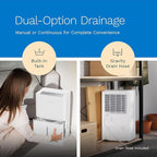 hOmeLabs 32 Pint Wi-Fi Dehumidifier for up to 4,500 Sq Ft Rooms (MAX 80 Pint at 95°F, 90% RH) – High-Efficiency Moisture Removal with Auto Shut-Off and Quiet, Portable Operation