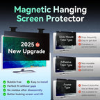 [2 Pack] Magnetic 22 Inch Computer Privacy Screen for 16:10 Aspect Ratio Widescreen Monitor, Hanging Eye Protection Anti Glare Blue Light Computer Monitor Privacy Filter, Removable 22in Protector Film