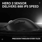 Logitech G PRO X Superlight 2 DEX Wireless Gaming Mouse, 60g pro-Grade Right-Handed Mouse with 5 programmable Buttons, USB-C Charging, 44k DPI Sensor, up to 8 kHz Polling for PC/Mac - Black