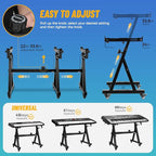Keyboard Stand Piano w/ Wheels Duty Piano Stand Z Style Adjustable Keyboard Stand Keyboard Holder Piano Keyboard Stand - Sturdy Rolling Musical Keyboard Stand Fits 54, 61 And 88 Keys Electric Keyboards Digital Pianos