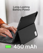 Belkin Everyday Keyboard Case w/Cradle, Backlit Bluetooth Keyboard, Multi-Gesture Controls, Magnetic Apple Pencil Storage Compatibility, & Multimedia Keys for iPad Air 10.9" & iPad Pro 11" - Black
