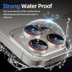 Camera Lens Protector for iPhone 16 Pro Max/iPhone 16 Pro/iPhone 15 Pro Max/iPhone 15 Pro/iPhone 14 Pro Max/14 Pro , [Military Grade Shatterproof][Full Coverage Metal] [Strong Adsorption] 9H Metal Tempered Glass Camera Screen Cover, [Case-Friendly], Na...