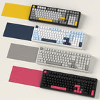 FIRSTBLOOD ONLY GAME. AK980 Wired Mechanical Keyboard, 101Keys Full Layout, Gasket Mount, Hot-Swappable USB Gaming Keyboard with Red Switches, Anti-Ghosting, Retro Grey-White