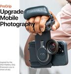 ShiftCam ProGrip Starter Kit – DSLR-Style Phone Camera Grip with Built-in Powerbank, Wireless Shutter Button and Qi Charging, Freestanding Dock & Tripod Mount – Compatible w/Android & iPhone