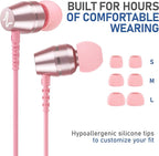 LUDOS OMNITONE USB C Headphones for iPhone 16 15 Pro Max Plus iPad Pro, 5 Years Warranty, USB-C Earbuds for Samsung Galaxy S24 S23 Ultra S22 S21 FE S20 A55 A54 A53, USB Type C Earphones - Pink