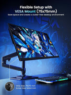 UPERFECT Portable Monitor 18.5-inch 120HZ Touchscreen 100% sRGB w/VESA & Stand 180° Adjustable Ultra-Slim & Lightweight Frameless FHD FreeSync IPS HDR Gaming Display, Travel Second Monitor for Laptop