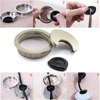 HJ Garden 1pcs 2 inch (50mm) Metal Desk Grommets for Managing and Hiding Wire Cord Cable Hole Cover Office PC Desk Cable Cord Organizer Zinc Alloy Cover Champagne