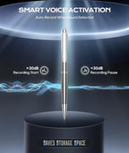 128GB (9800Hrs) Voice Recorder w/Type-C, Audio Recording Device with AI-Intelligent Noise Reduction, Digital Voice Activated Recorder 180 Days Storage Capacity for Lectures, Class, Work, Interviews