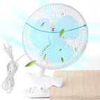 8-Inch Clip on Fan, 2 Speed Convertible Desk Fan with Strong Clamp, Tilting and Shaking with Strong Airflow, Quite, Powerful Clip Fa n on Bed and Desk for Home Office Dorm with 3.94FT Cable Cord